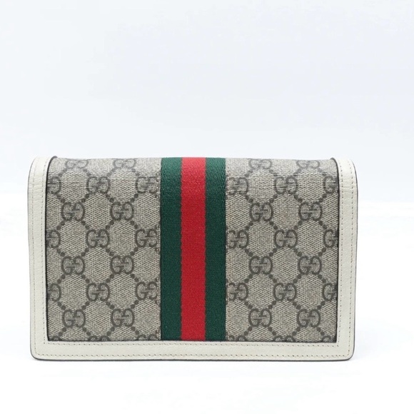 Gucci Beige and Green Bee Embellished Bag - Picture 2 of 7